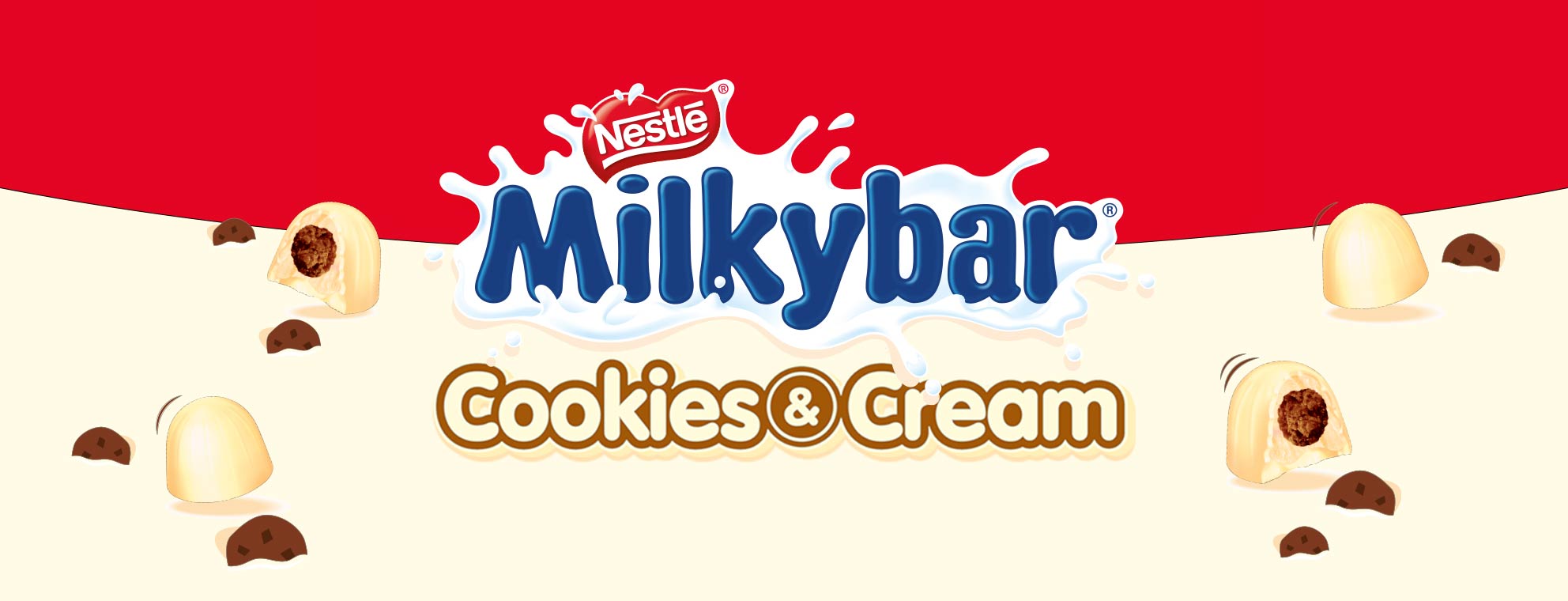 Milkybar Banner Cookies and Cream
