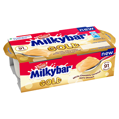 Milkybar® Gold White Chocolate Caramel Crème Dessert 2 x 65g